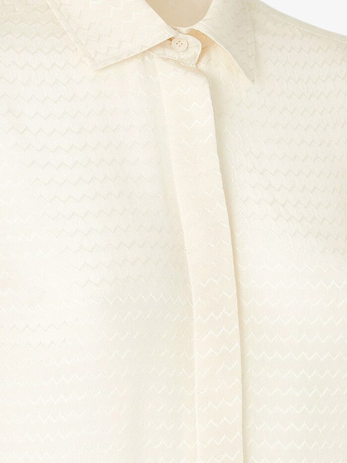Fendi Silk Jacquard Chemisier Dress