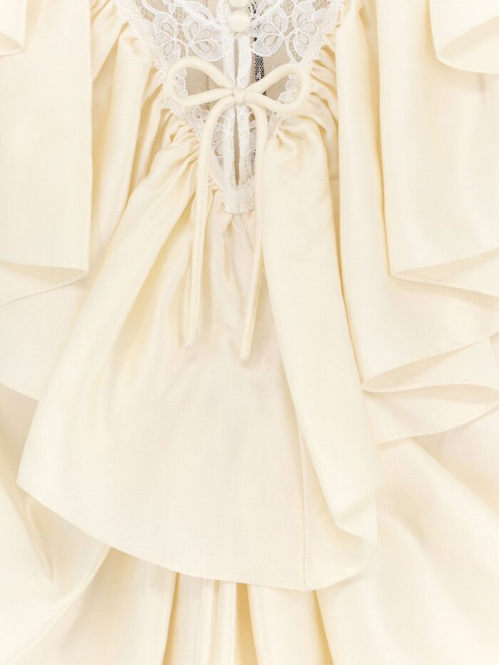 CHLOE' Silk Jumpsuit With Lace Details