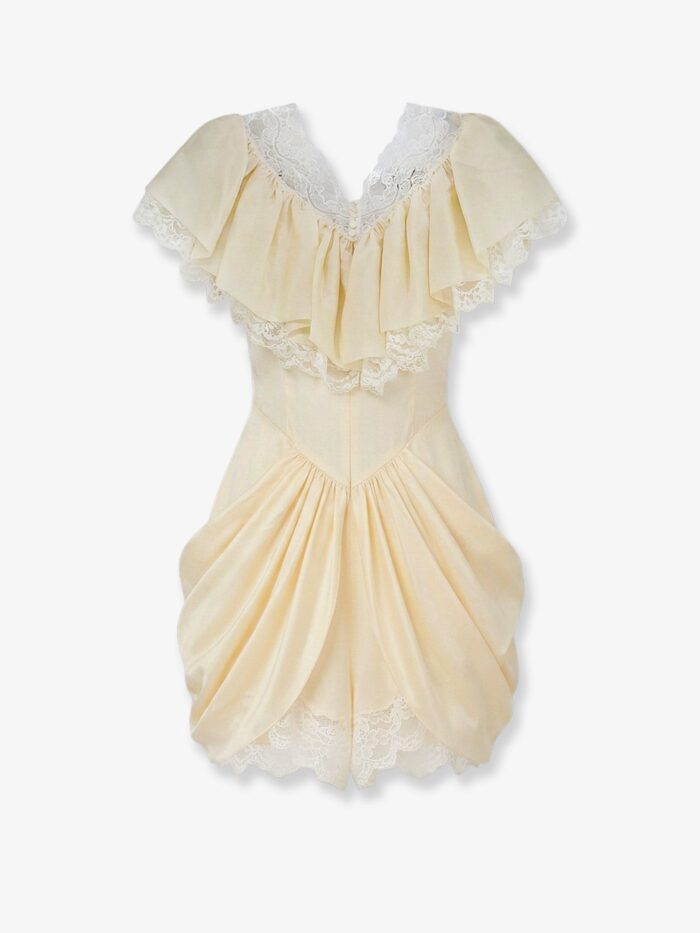 CHLOE' Silk Jumpsuit With Lace Details