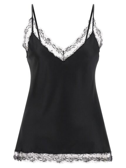 ERMANNO SCERVINO Silk Lingerie Top With Lace