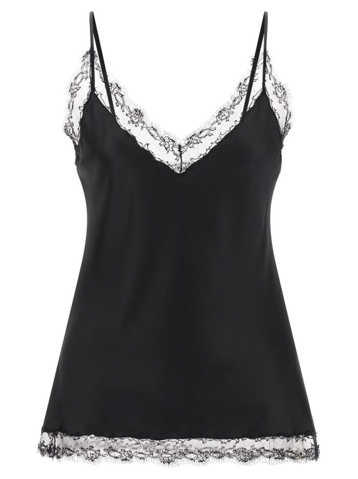 ERMANNO SCERVINO Silk Lingerie Top With Lace