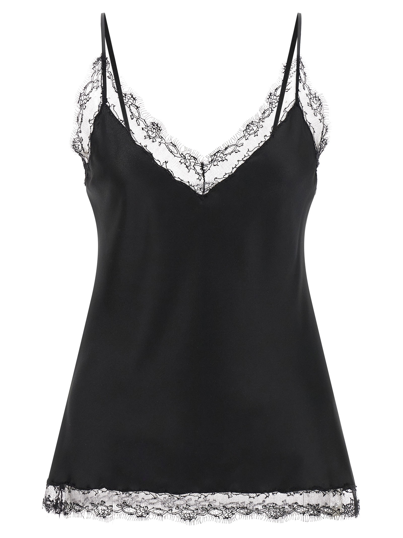 ERMANNO SCERVINO Silk Lingerie Top With Lace