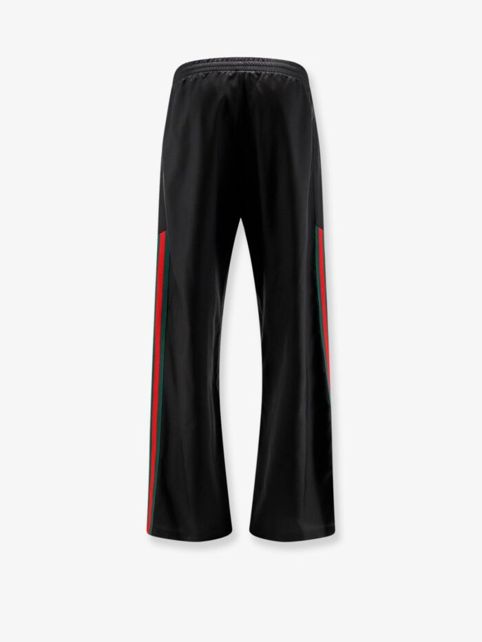 Gucci Silk Poplin Leisure Trousers With Web Ribbon