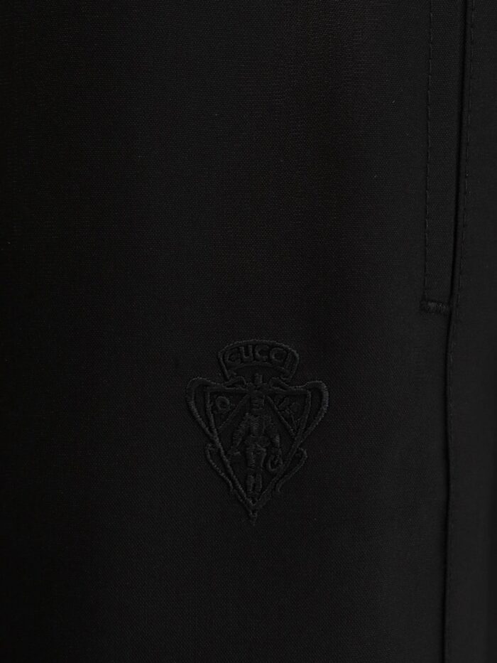 Gucci Silk Poplin Leisure Trousers With Web Ribbon