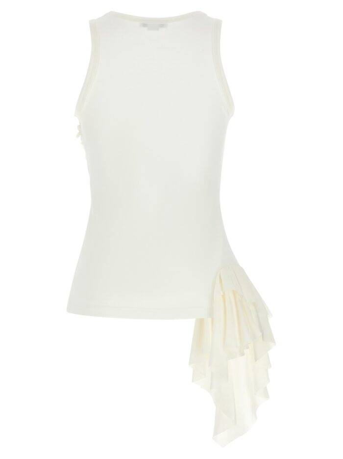 MCQUEEN Silk Ruffle Tank Top