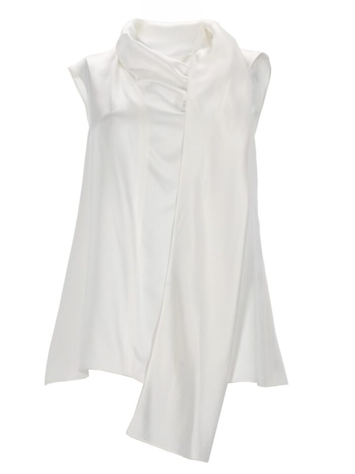 S MAX MARA SILK SATIN TOP