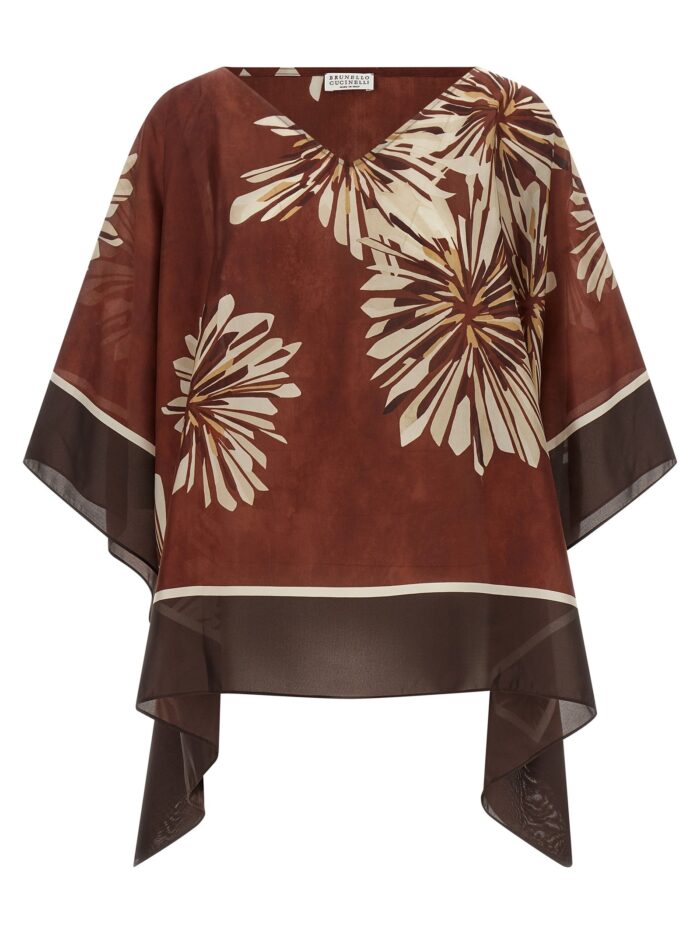 brunello cucinelli silk scarf blouse Brunello Cucinelli Silk Scarf Blouse