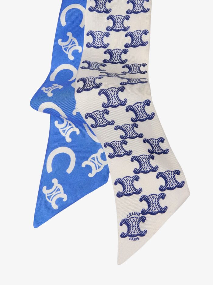 Celine Silk Scarf With All-over Triomphe Logo