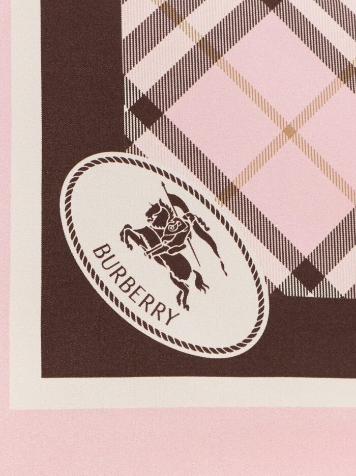 Silk Scarf With Burberry Check Motif