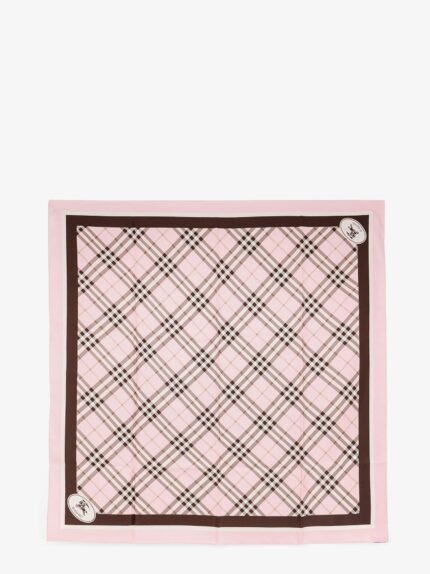 Silk Scarf With Burberry Check Motif