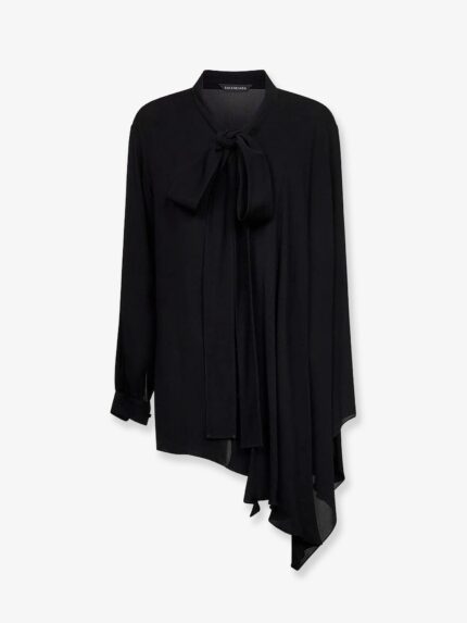 Balenciaga Silk Shirt With Bow