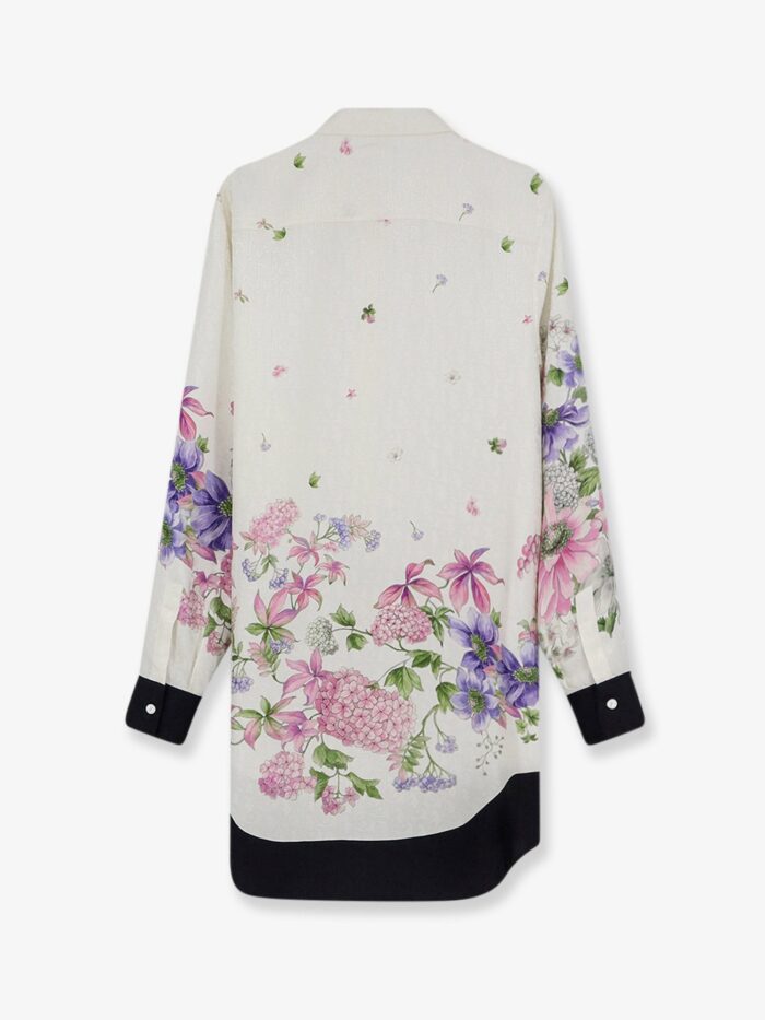 Silk Shirt With Dior Hortensia Garden Print