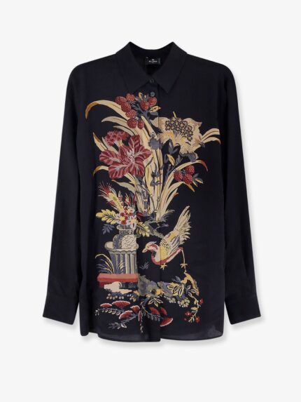 Etro Silk Shirt With Frontal Print