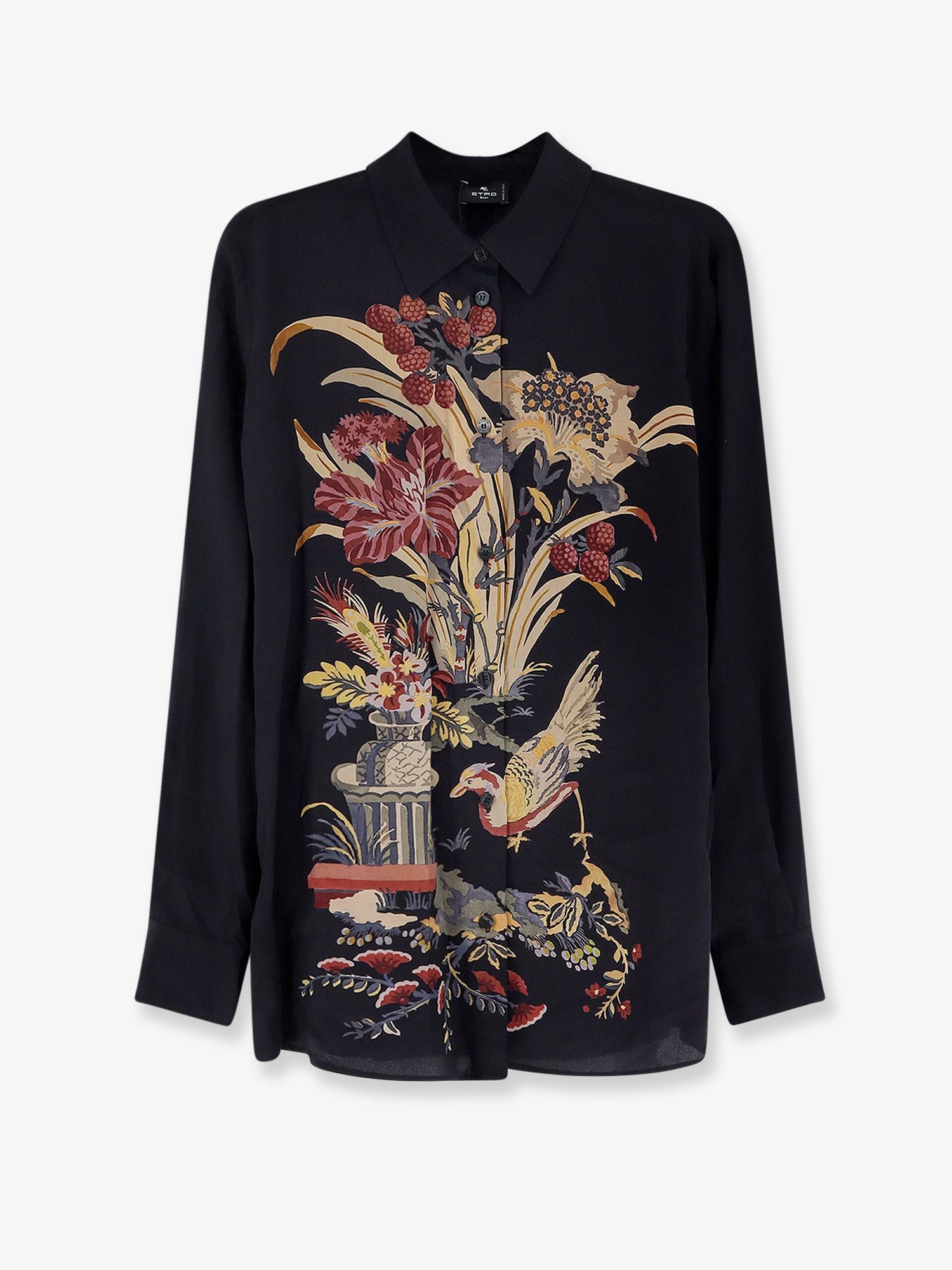 Etro Silk Shirt With Frontal Print