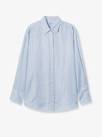 Toteme Silk Shirt With Striped Pattern