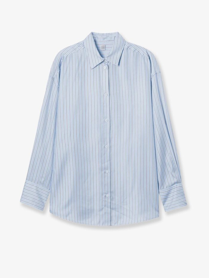Toteme Silk Shirt With Striped Pattern