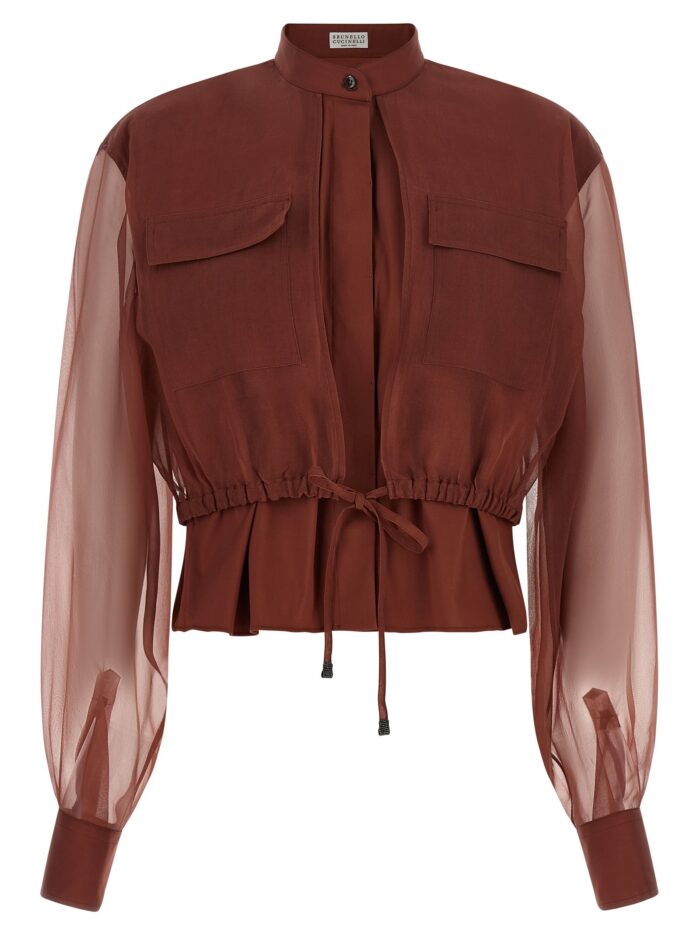 brunello cucinelli silk sleeves blouse Brunello Cucinelli Silk Sleeves Blouse