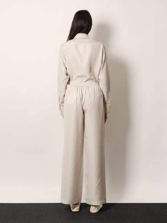 Rohe Silk Striped Trousers
