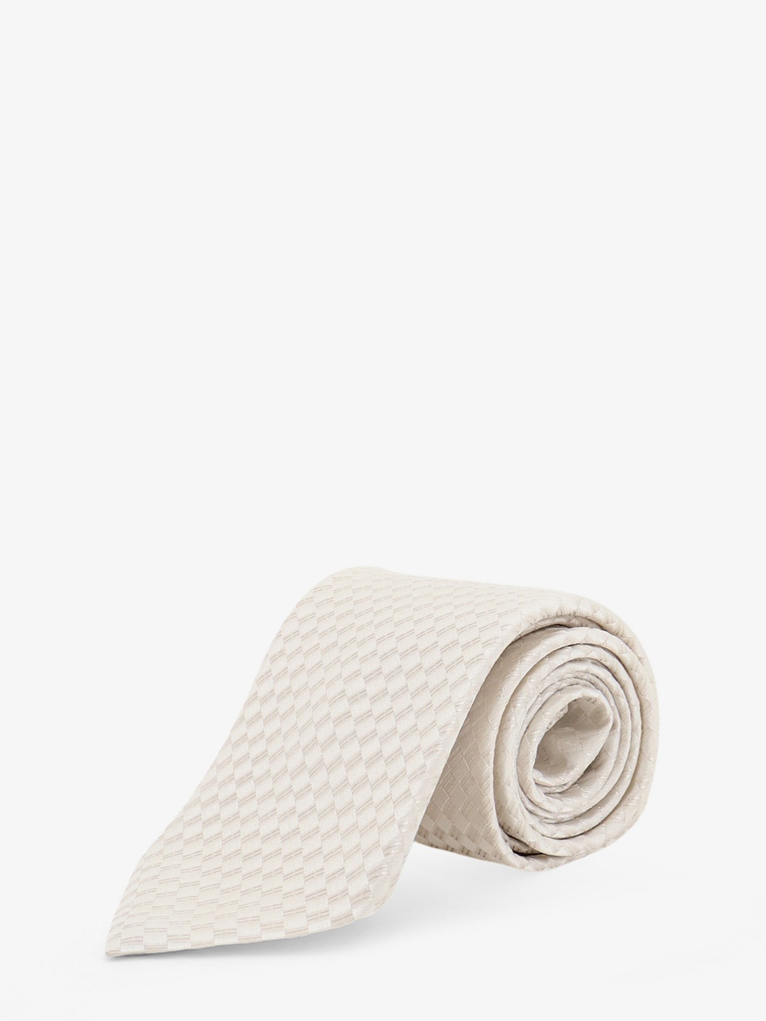 TOM FORD Silk Tie With Geometric Pattern