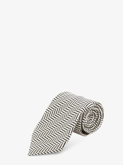 TOM FORD Silk Tie With Geometric Pattern
