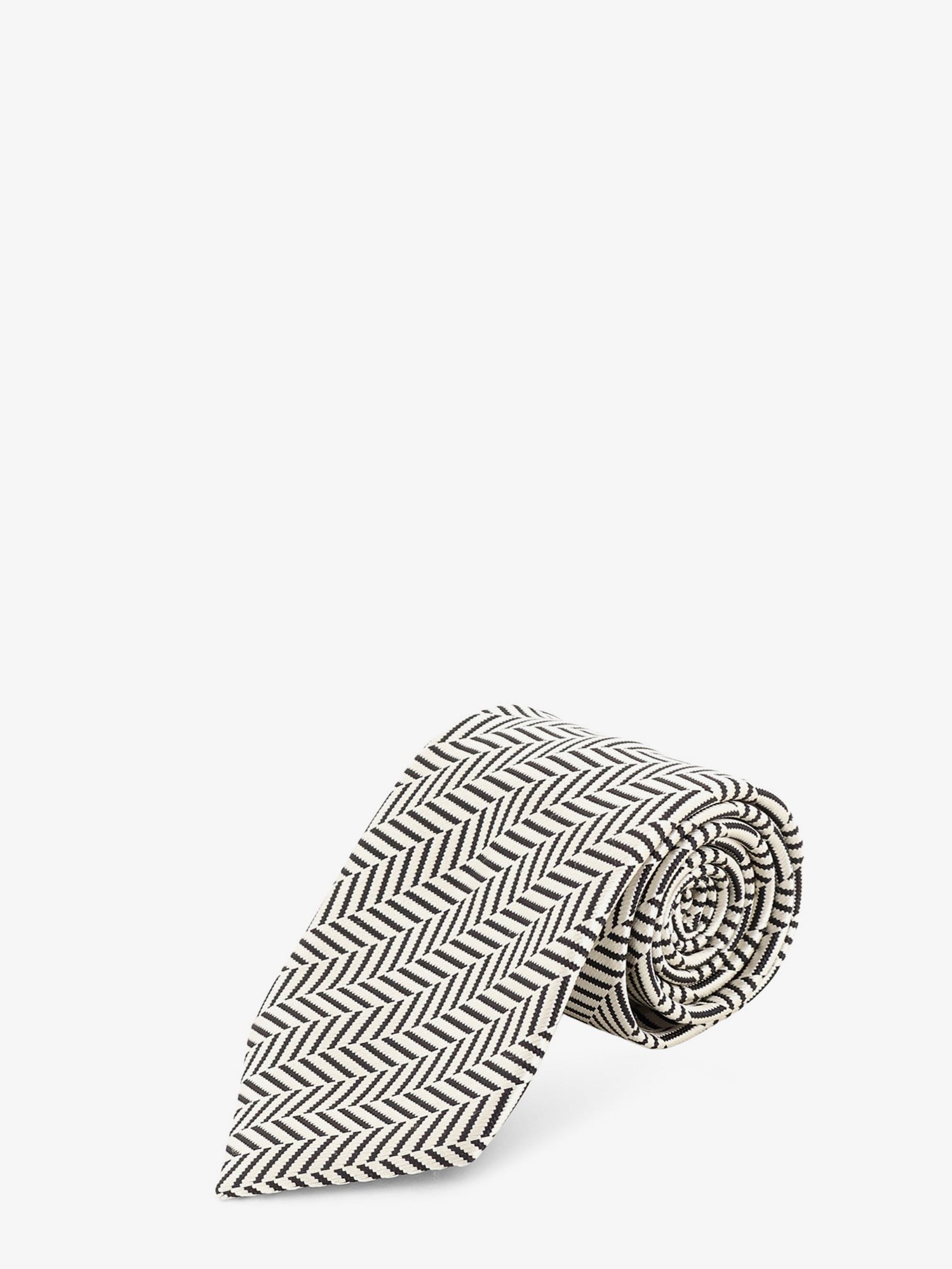 TOM FORD Silk Tie With Geometric Pattern