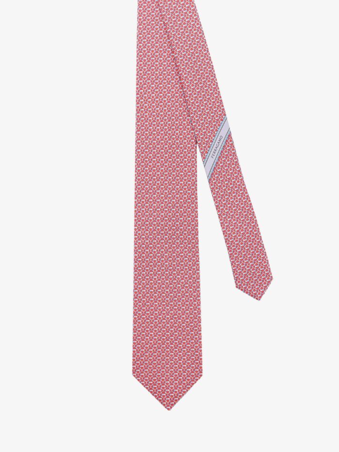 Ferragamo Silk Tie With Intreccio Print