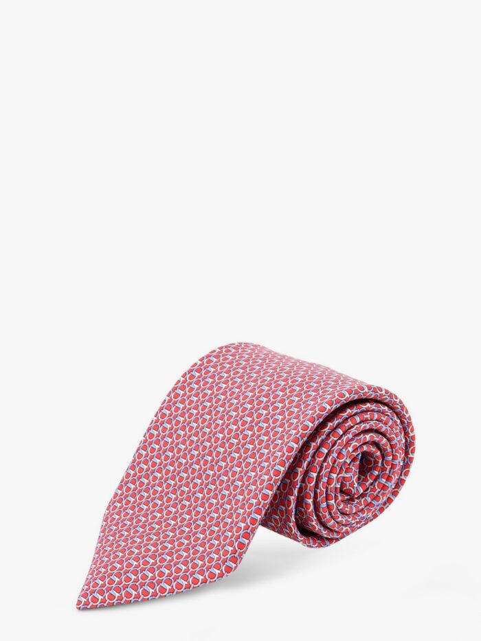 Ferragamo Silk Tie With Intreccio Print