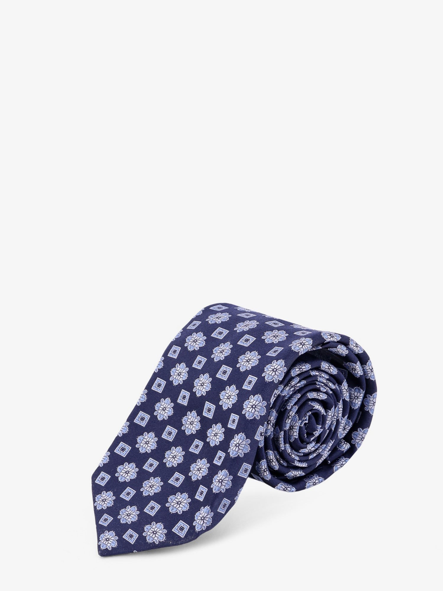 KITON CIRO PAONE Silk Tie With Micro-pattern