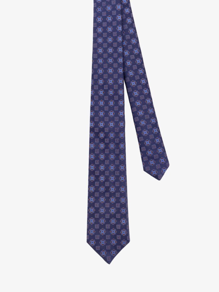 KITON CIRO PAONE Silk Tie With Micro-pattern