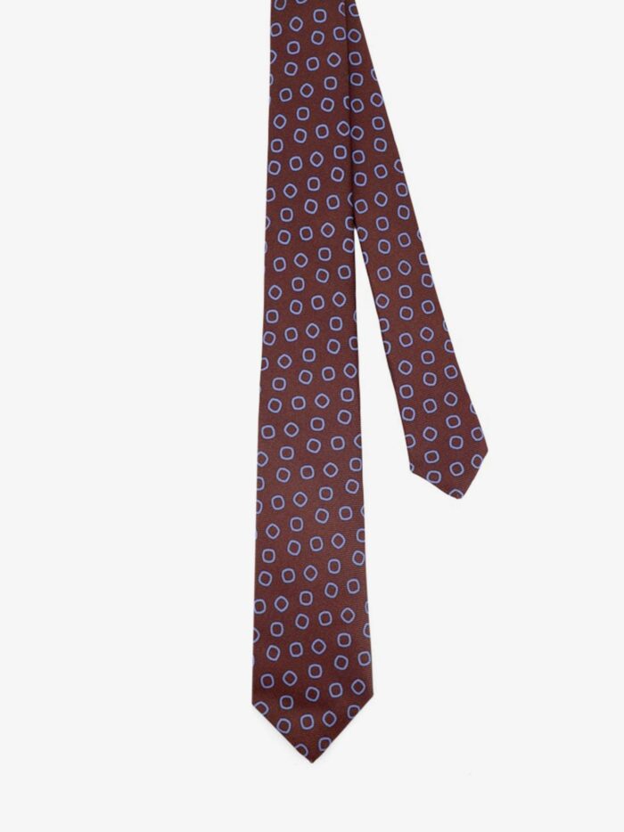 KITON CIRO PAONE Silk Tie With Micro-pattern