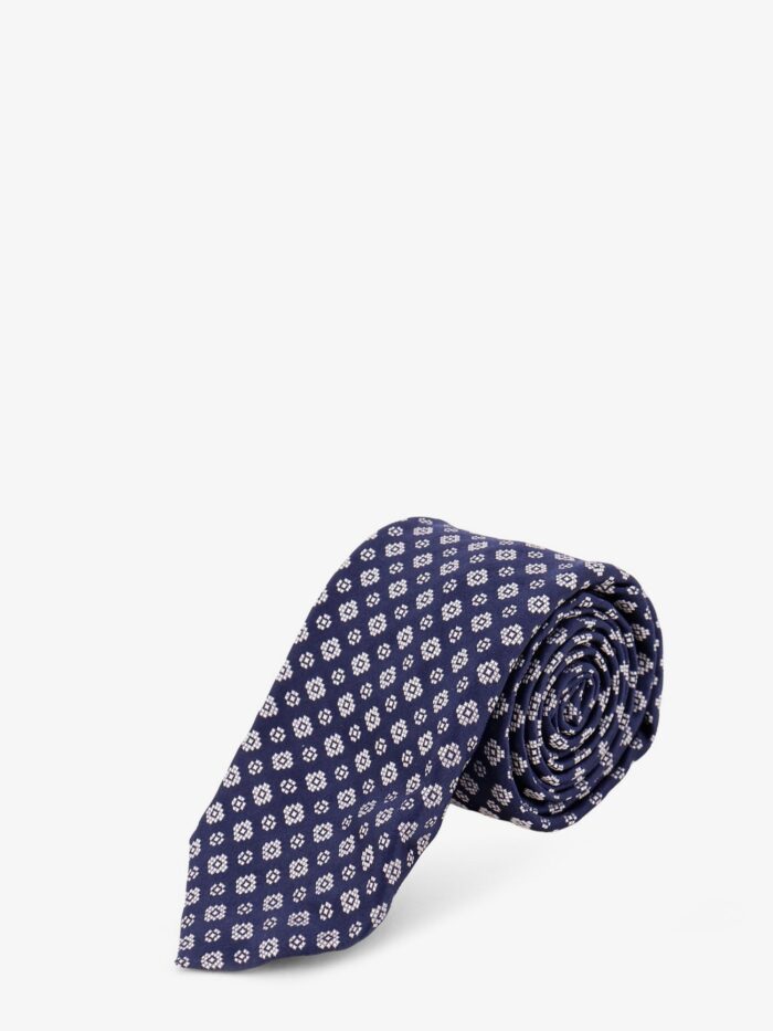 kiton ciro paone silk tie with micro pattern KITON CIRO PAONE Silk Tie With Micro-pattern