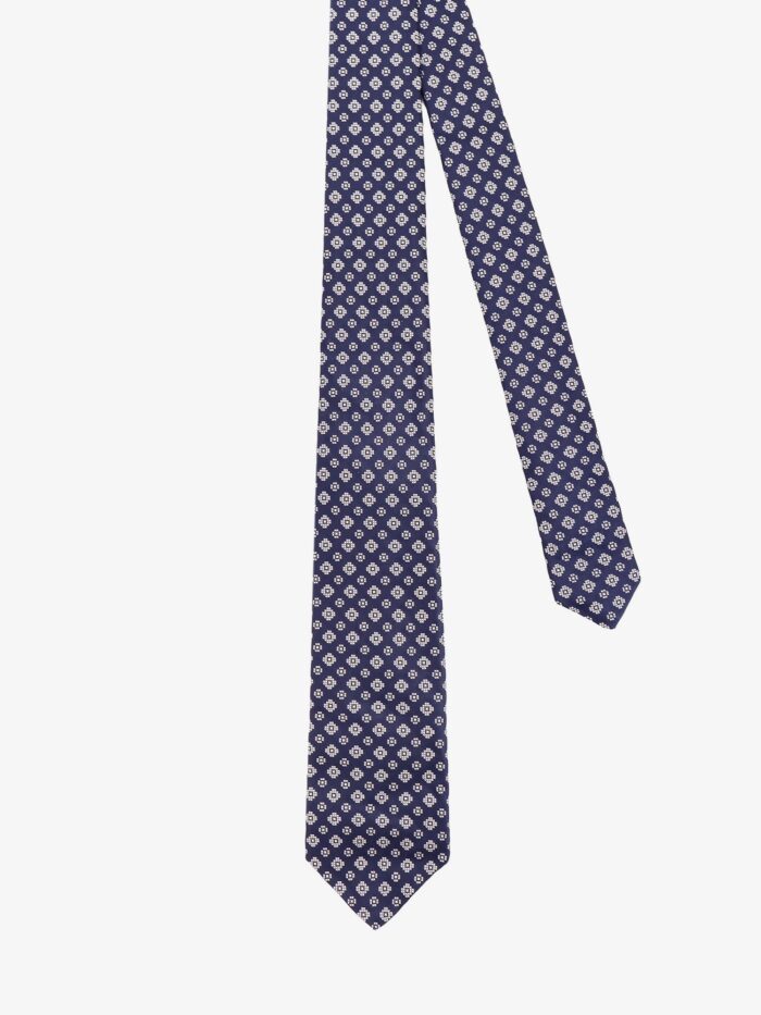 KITON CIRO PAONE Silk Tie With Micro-pattern