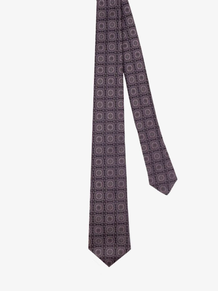 KITON CIRO PAONE Silk Tie With Micro-pattern