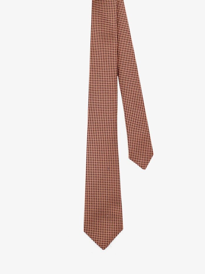 KITON CIRO PAONE Silk Tie With Micro-pattern