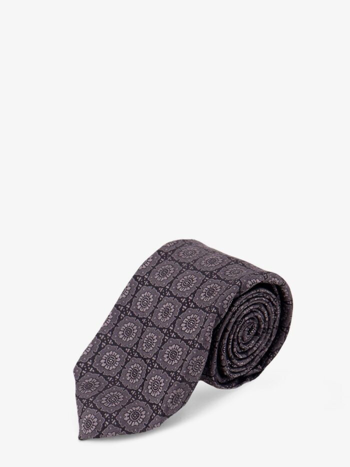 kiton ciro paone silk tie with micro pattern KITON CIRO PAONE Silk Tie With Micro-pattern