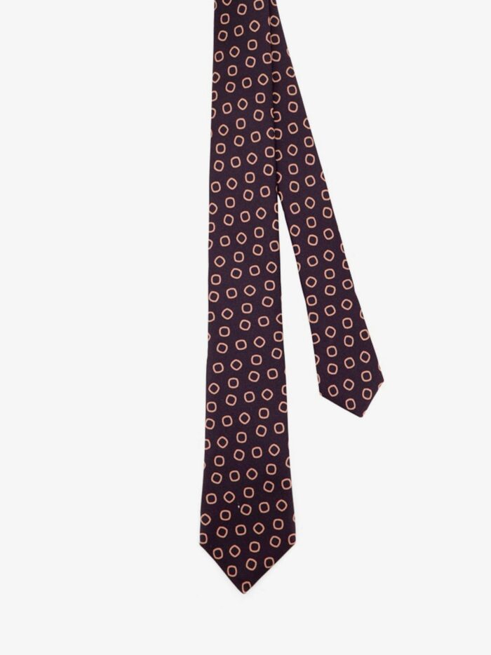 KITON CIRO PAONE Silk Tie With Micro-pattern