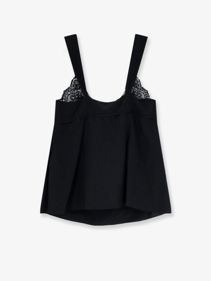 CHLOE' Silk Top With Lace Profile