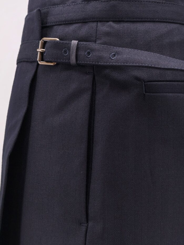 Dries Van Noten Sim Pleated Wool Midi Skirt