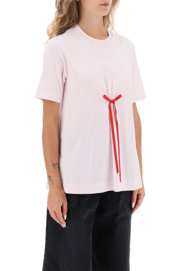 Simone Rocha A-line T-shirt With Bow Detail