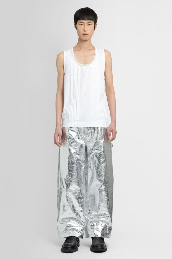 simone rocha beaded double pleated tank top SIMONE ROCHA Beaded Double Pleated Tank Top