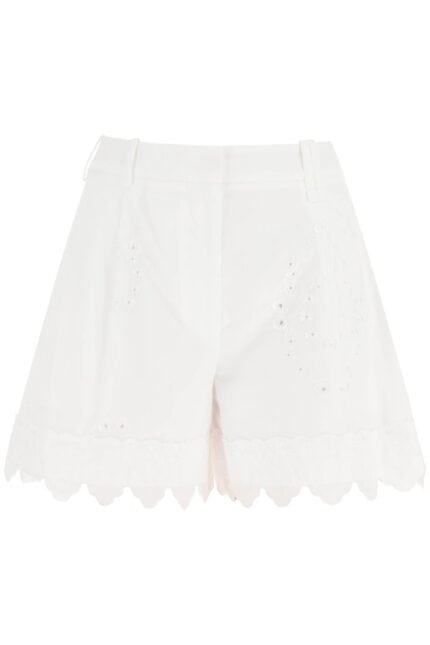 Simone Rocha Embroidered Cotton Shorts