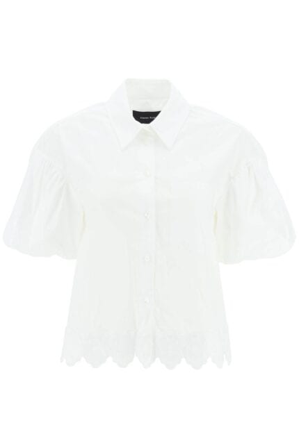 Simone Rocha Embroidered Cropped Shirt