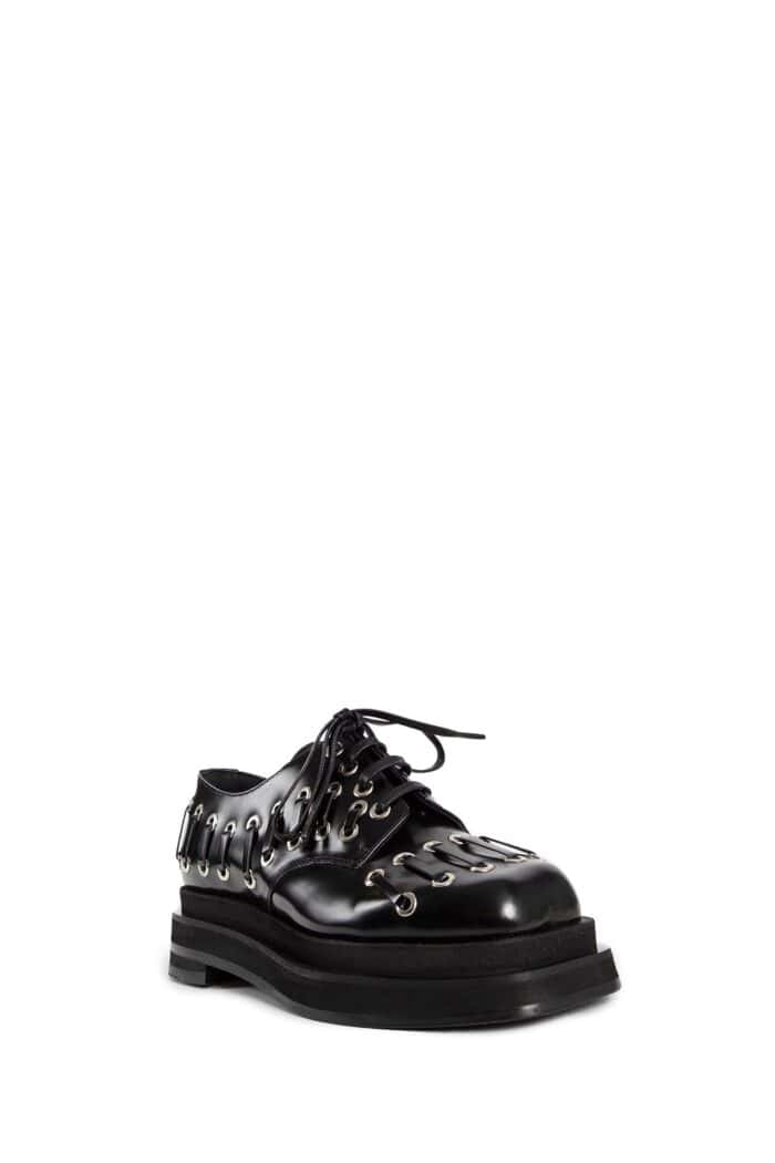 SIMONE ROCHA Heart Toe Platform Lace-up Grommet Brogues