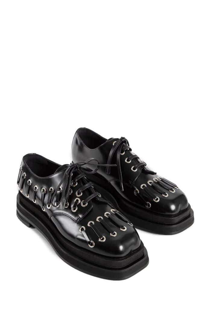 SIMONE ROCHA Heart Toe Platform Lace-up Grommet Brogues