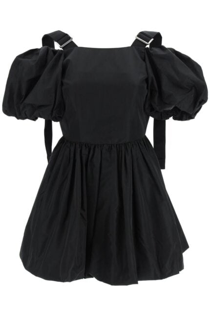 Simone Rocha Off-the-shoulder Taffeta Mini Dress With Slider Straps