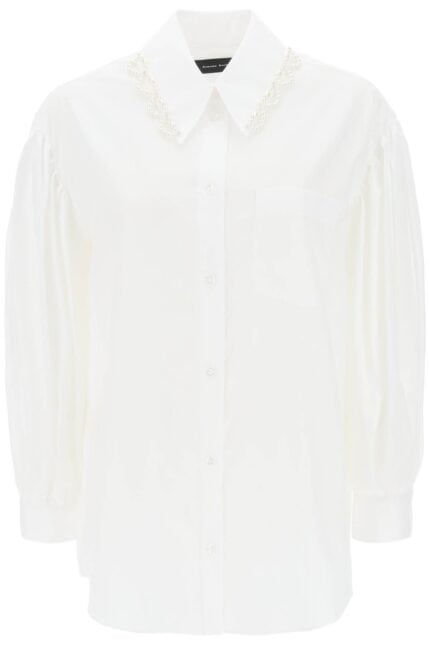 Simone Rocha Puff Sleeve Shirt With Embellishment