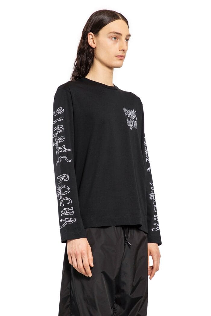 SIMONE ROCHA Ribbon Logo Long Sleeve T-shirt