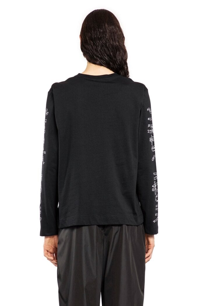 SIMONE ROCHA Ribbon Logo Long Sleeve T-shirt