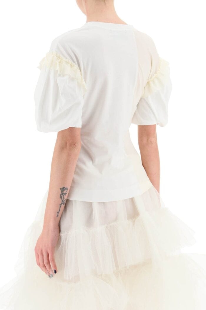 Simone Rocha Ruffled Jersey And Organdie T-shirt