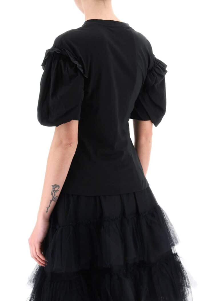 Simone Rocha Ruffled Jersey And Organdie T-shirt